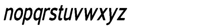 Vantori Soft Bold Slant Extra Conde Font LOWERCASE