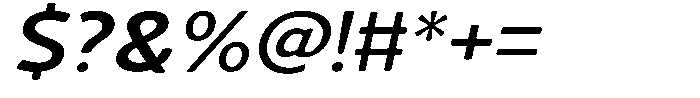 Vantori Soft Bold Slant Extra Expan Font OTHER CHARS