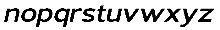 Vantori Soft Bold Slant Extra Expan Font LOWERCASE