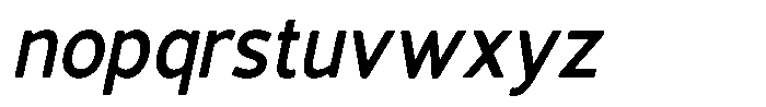 Vantori Soft Bold Slant Semi Conde Font LOWERCASE