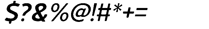 Vantori Soft Bold Slant Semi Expan Font OTHER CHARS