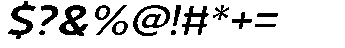 Vantori Soft Bold Slant Ultra Expan Font OTHER CHARS