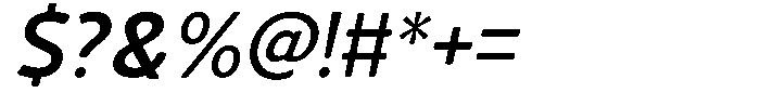 Vantori Soft Bold Slant Font OTHER CHARS