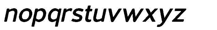 Vantori Soft Bold Slant Font LOWERCASE