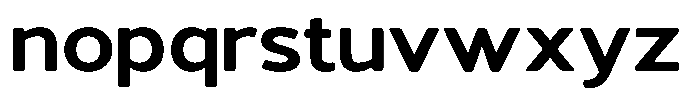 Vantori Soft Extra Bold Extra Expan Font LOWERCASE