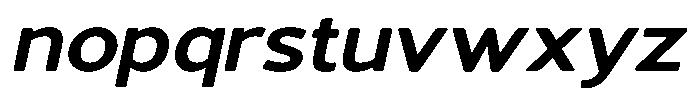 Vantori Soft Extra Bold Slan Extr Exp Font LOWERCASE
