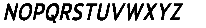 Vantori Soft Extra Bold Slant Conden Font UPPERCASE