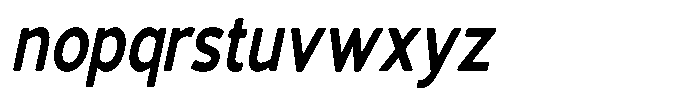 Vantori Soft Extra Bold Slant Conden Font LOWERCASE