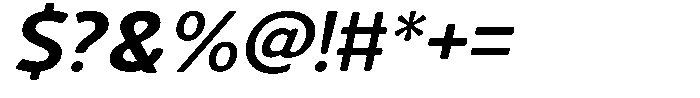 Vantori Soft Extra Bold Slant Expan Font OTHER CHARS