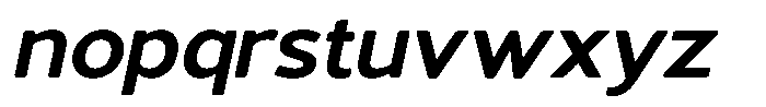 Vantori Soft Extra Bold Slant Expan Font LOWERCASE