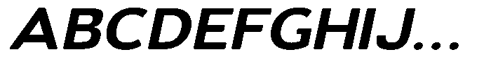 Vantori Soft Extra Bold Slant Ultr Exp Font UPPERCASE