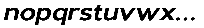 Vantori Soft Extra Bold Slant Ultr Exp Font LOWERCASE
