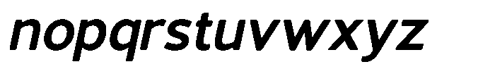 Vantori Soft Extra Bold Slant Font LOWERCASE