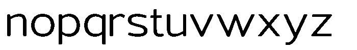 Vantori Soft Extra Expanded Font LOWERCASE