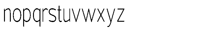 Vantori Soft Extra Light Extra Conde Font LOWERCASE