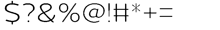Vantori Soft Extra Light Extra Expan Font OTHER CHARS