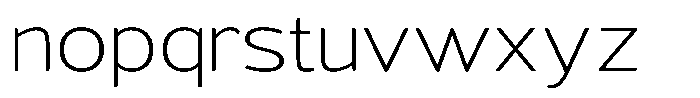 Vantori Soft Extra Light Extra Expan Font LOWERCASE
