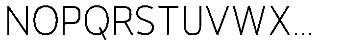 Vantori Soft Extra Light Semi Conde Font UPPERCASE
