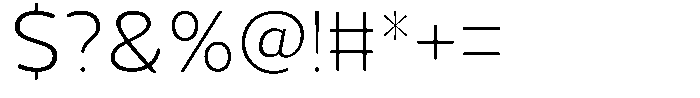Vantori Soft Extra Light Semi Expan Font OTHER CHARS