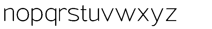 Vantori Soft Extra Light Semi Expan Font LOWERCASE