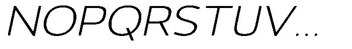 Vantori Soft Extra Light Slan Extr Exp Font UPPERCASE