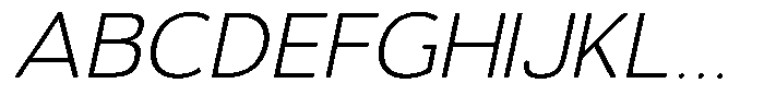 Vantori Soft Extra Light Slant Expan Font UPPERCASE