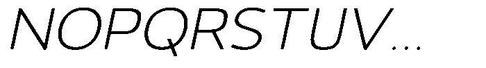 Vantori Soft Extra Light Slant Expan Font UPPERCASE