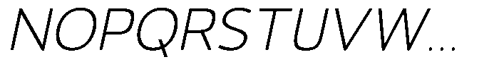 Vantori Soft Extra Light Slant Font UPPERCASE