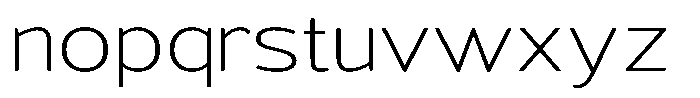 Vantori Soft Extra Light Ultra Expan Font LOWERCASE