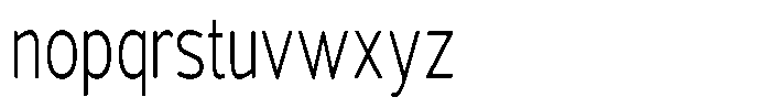 Vantori Soft Light Extra Condensed Font LOWERCASE