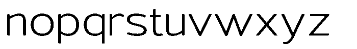 Vantori Soft Light Extra Expanded Font LOWERCASE
