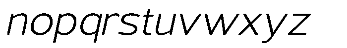 Vantori Soft Light Slant Expanded Font LOWERCASE