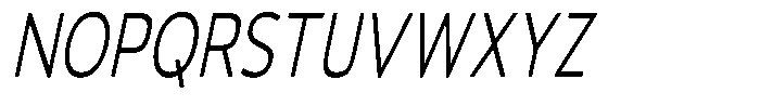 Vantori Soft Light Slant Extra Cond Font UPPERCASE