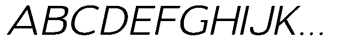 Vantori Soft Light Slant Extra Expan Font UPPERCASE