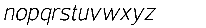 Vantori Soft Light Slant Semi Conde Font LOWERCASE