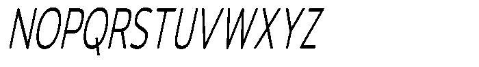 Vantori Soft Light Slant Ultra Cond Font UPPERCASE