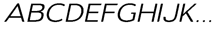 Vantori Soft Light Slant Ultra Expan Font UPPERCASE