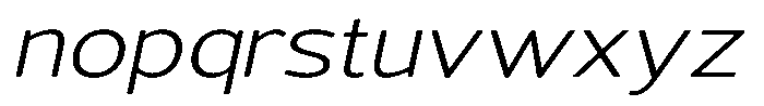 Vantori Soft Light Slant Ultra Expan Font LOWERCASE