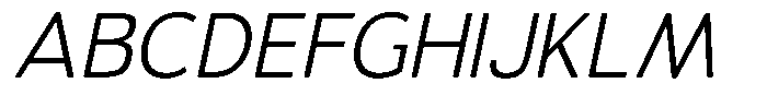 Vantori Soft Light Slant Font UPPERCASE