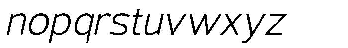Vantori Soft Light Slant Font LOWERCASE