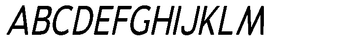 Vantori Soft Medium Slant Conden Font UPPERCASE