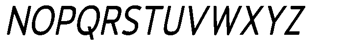 Vantori Soft Medium Slant Conden Font UPPERCASE