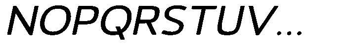 Vantori Soft Medium Slant Expan Font UPPERCASE