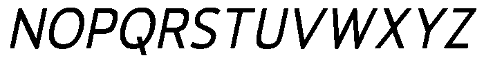 Vantori Soft Medium Slant Semi Con Font UPPERCASE