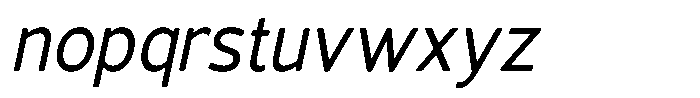 Vantori Soft Medium Slant Semi Con Font LOWERCASE
