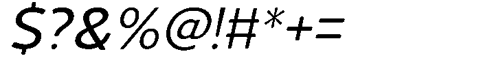 Vantori Soft Medium Slant Semi Exp Font OTHER CHARS