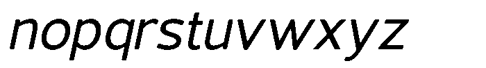 Vantori Soft Medium Slant Font LOWERCASE