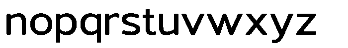 Vantori Soft Semi Bold Expanded Font LOWERCASE