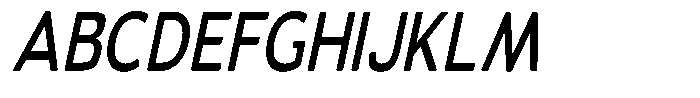 Vantori Soft Semi Bold Slant Conden Font UPPERCASE
