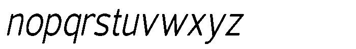 Vantori Soft Slant Condensed Font LOWERCASE